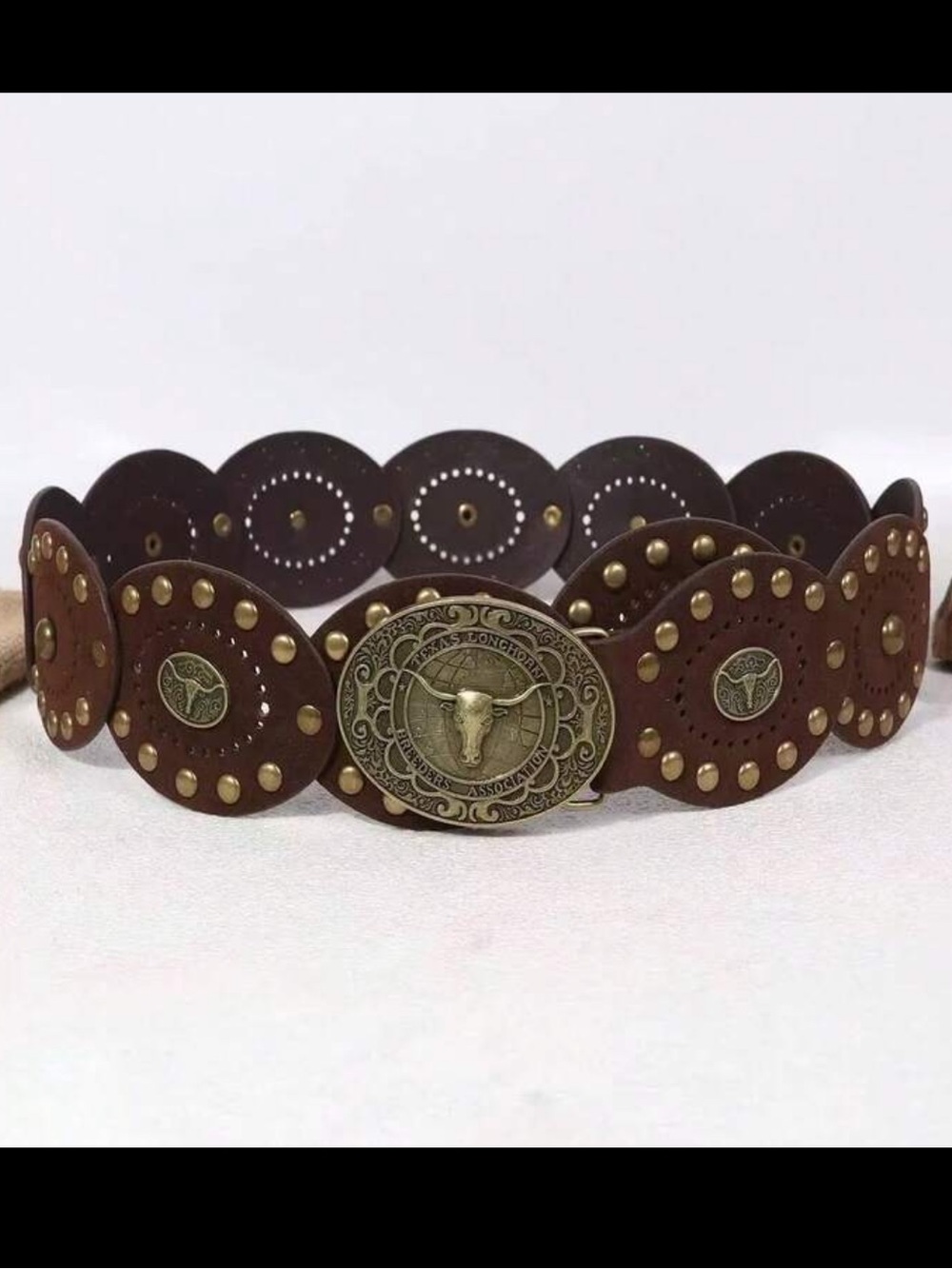 Texas Longhorn Western Leather Belt NEW 🏷️